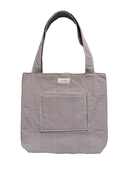 Brown Stripe Everyday Tote Bag