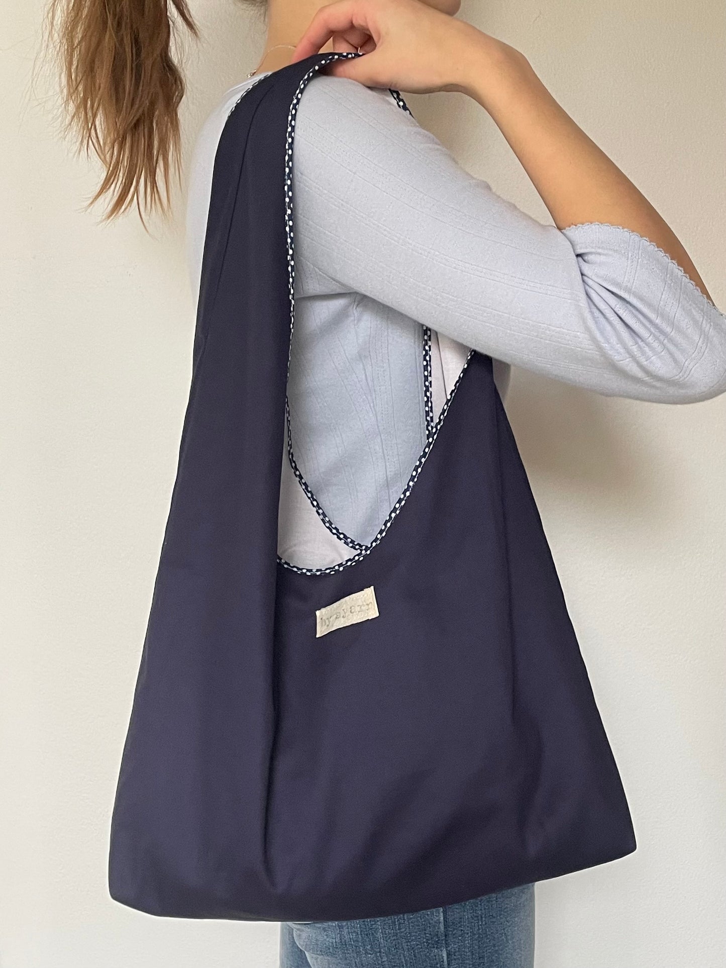 Navy Slouchy Bag
