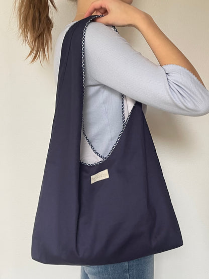 Navy Slouchy Bag