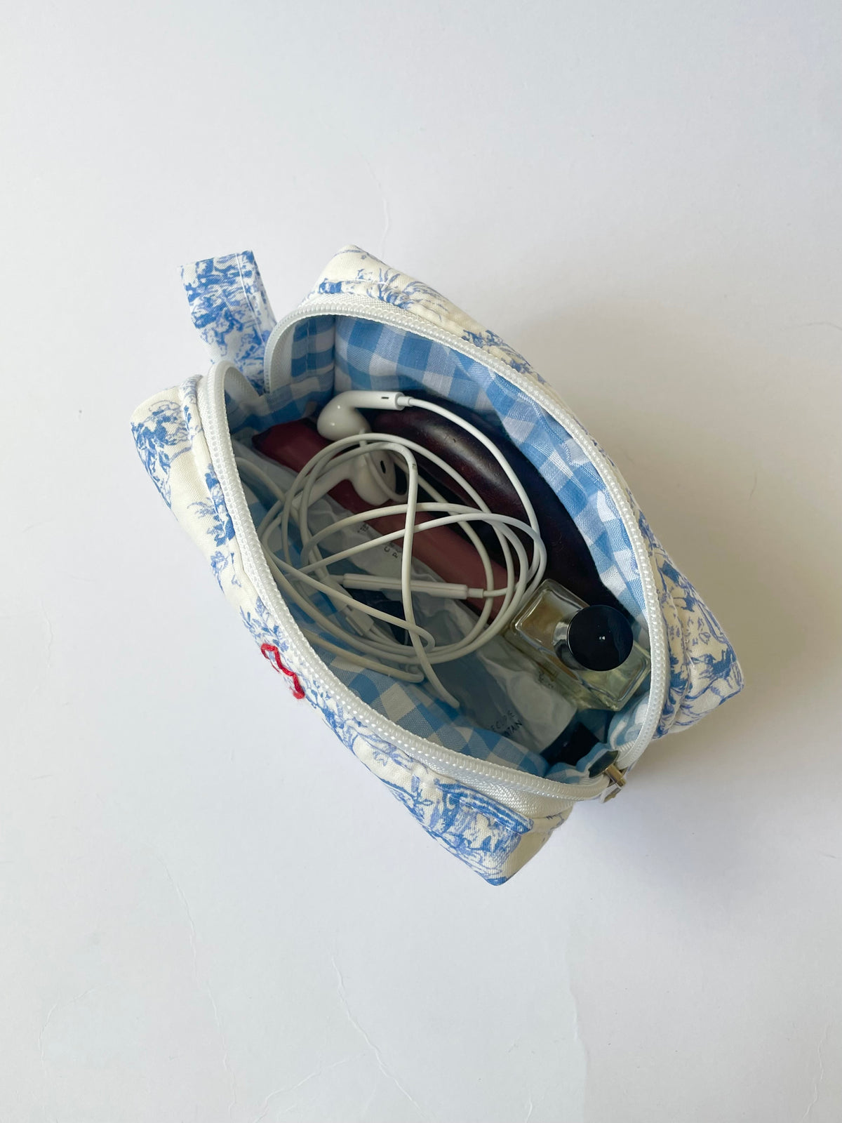 Toile De Jouy Purse Pouch
