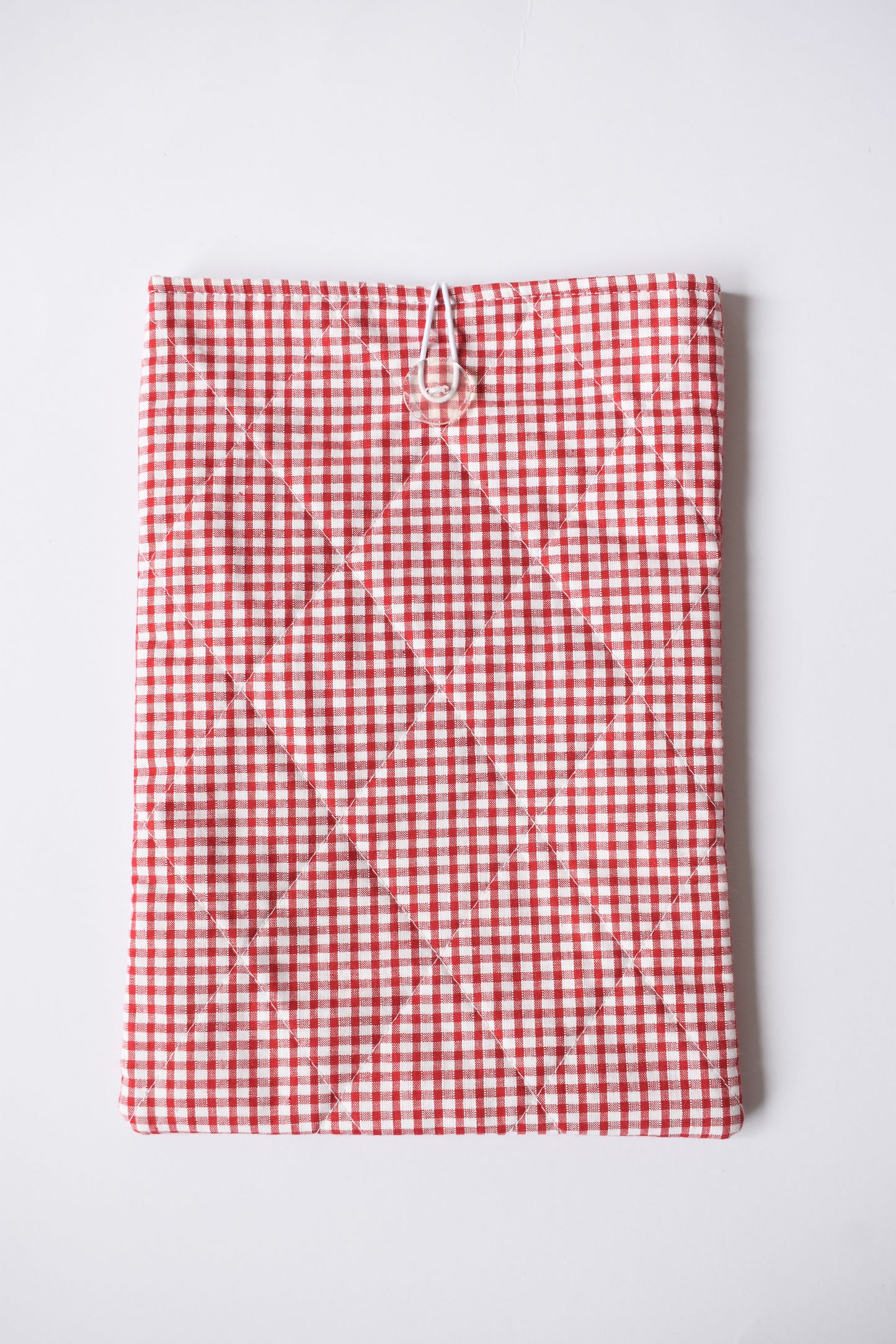 Red Gingham Large Book Sleeve