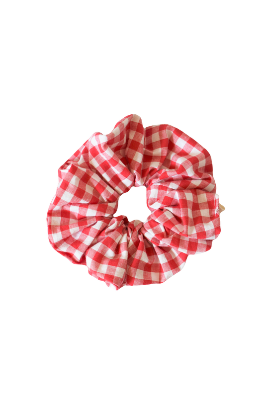 Red Gingham Scrunchie