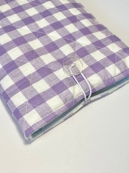 Purple Gingham E-Reader Sleeve