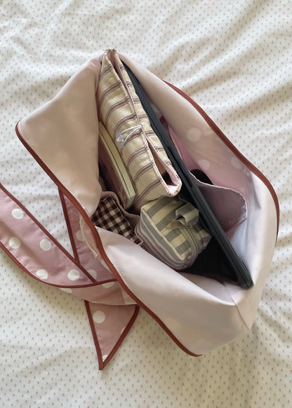 Pink Polka Dot Slouchy Bag
