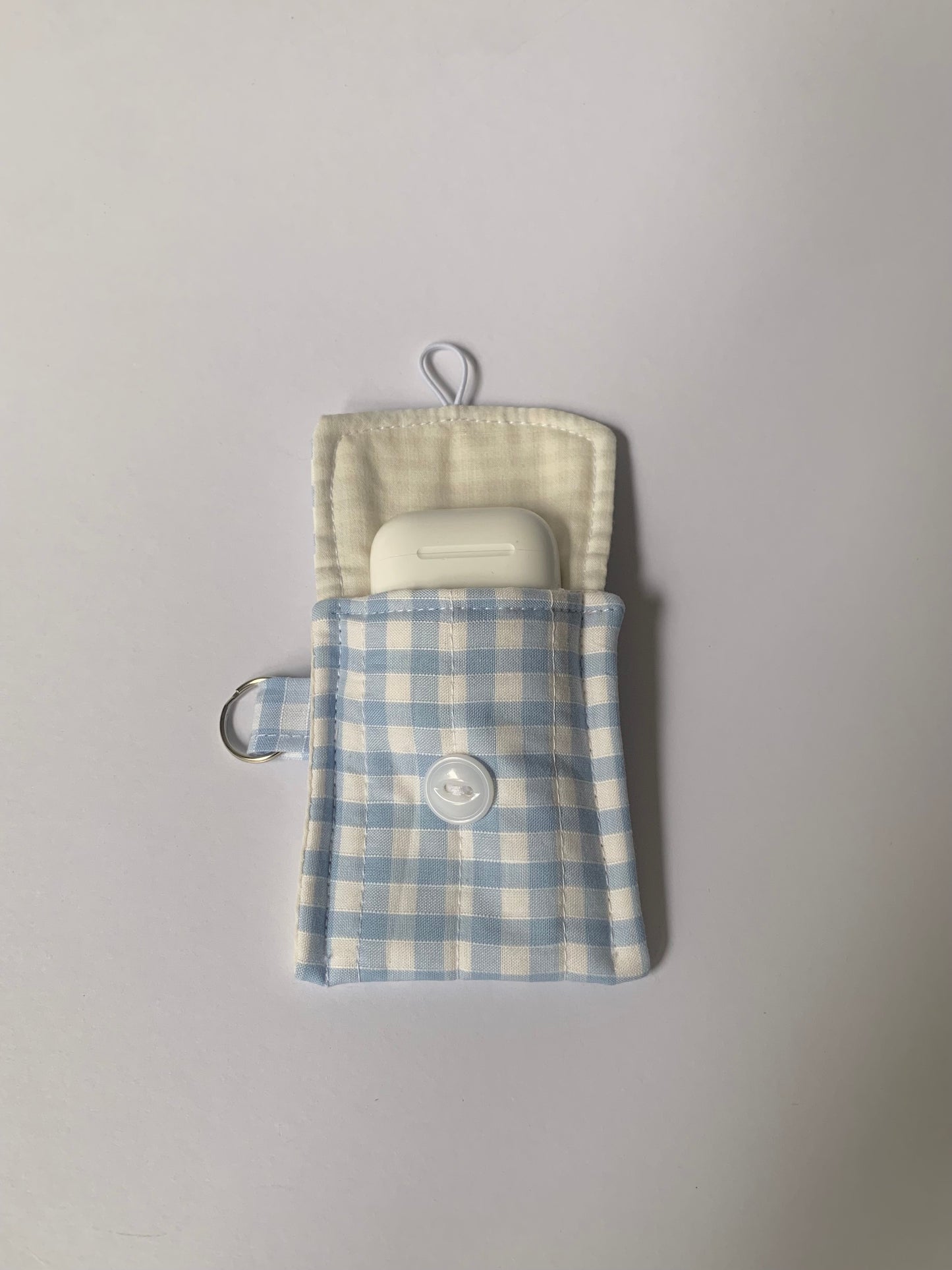 Blue Gingham AirPods Case