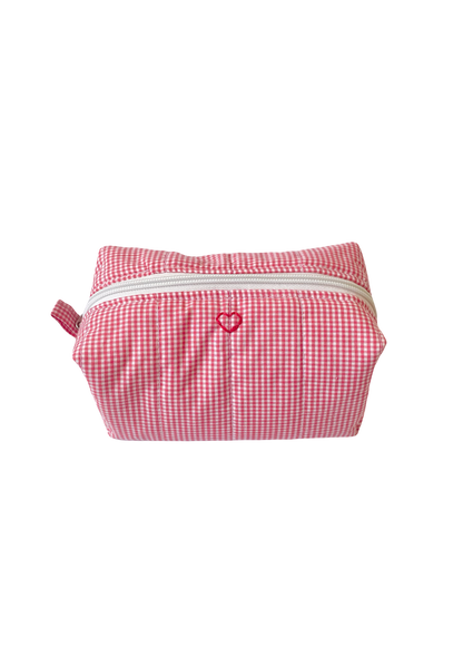 Red Gingham Makeup Bag