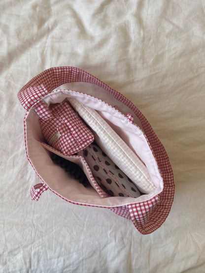 Red Gingham Mini Bow Bag
