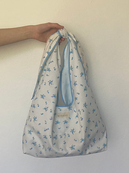 Blue Floral Slouchy Bag