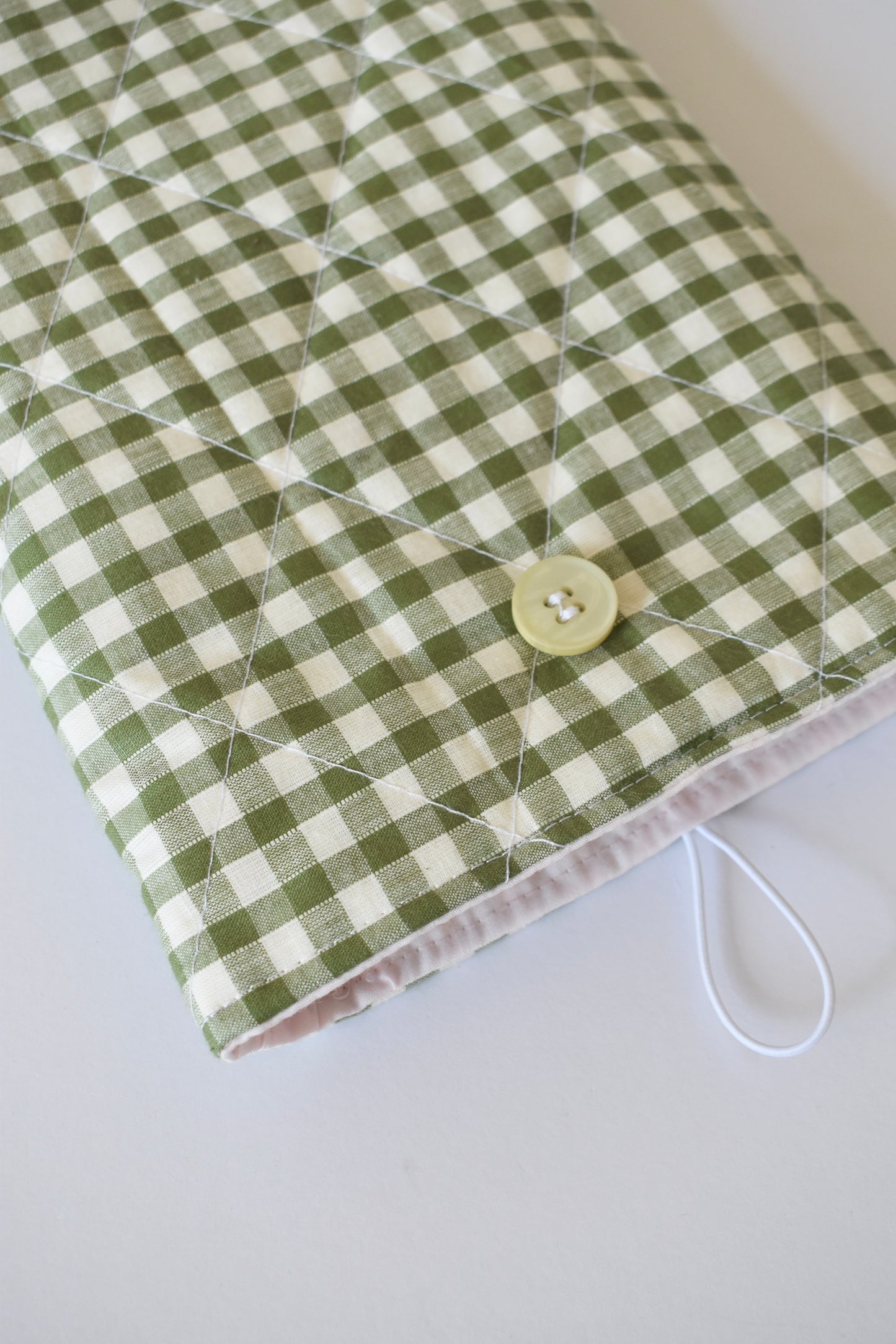 Sage Gingham Book Sleeve