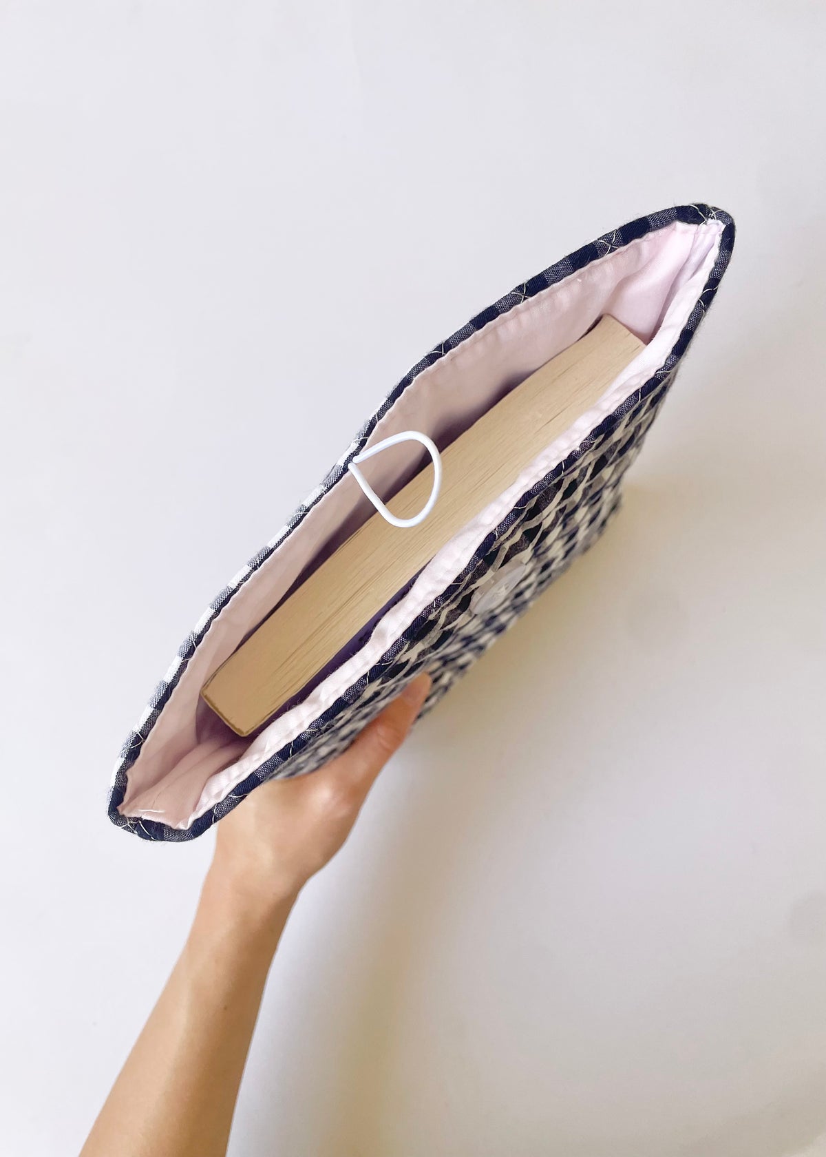 Gingham Large Book Sleeve