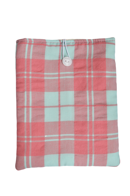 Pink + Blue Plaid E-Reader Sleeve