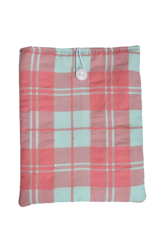 Pink + Blue Plaid E-Reader Sleeve