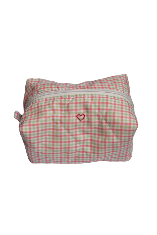 Summer Check Jumbo Makeup Bag