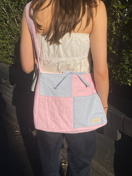 Patchwork Tote Bow Bag