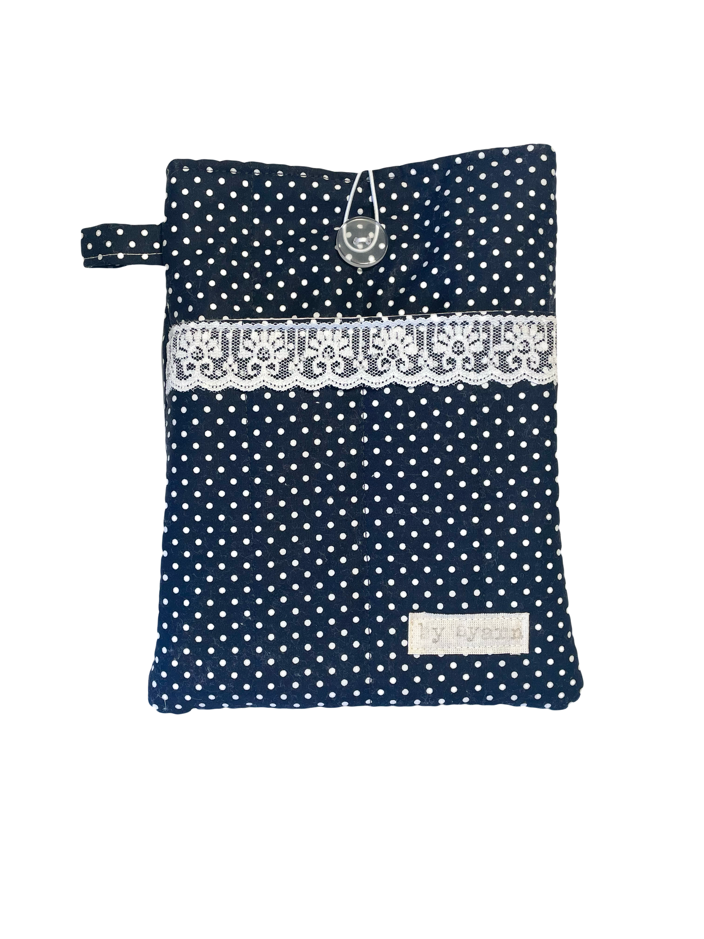 Polka Dot Book Sleeve with Pocket