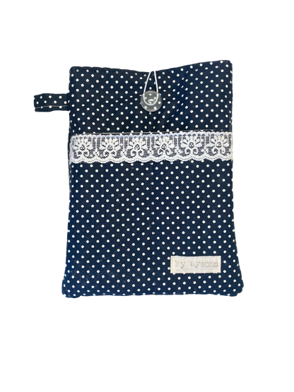 Polka Dot Book Sleeve with Pocket