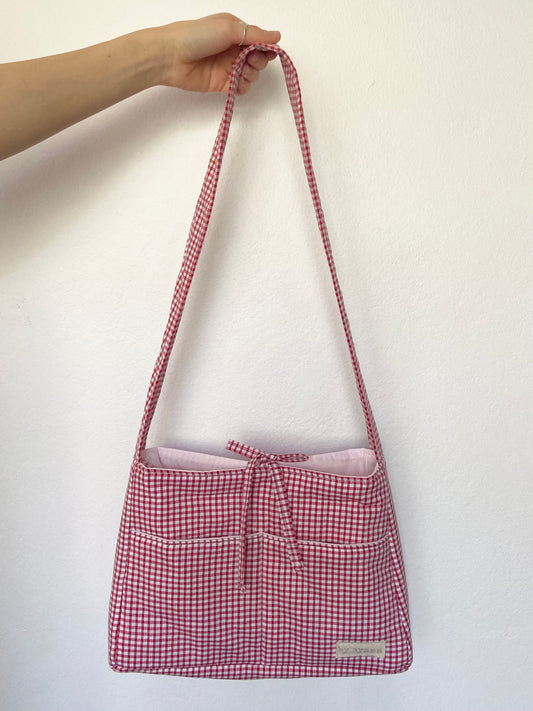 Red Gingham Mini Bow Bag