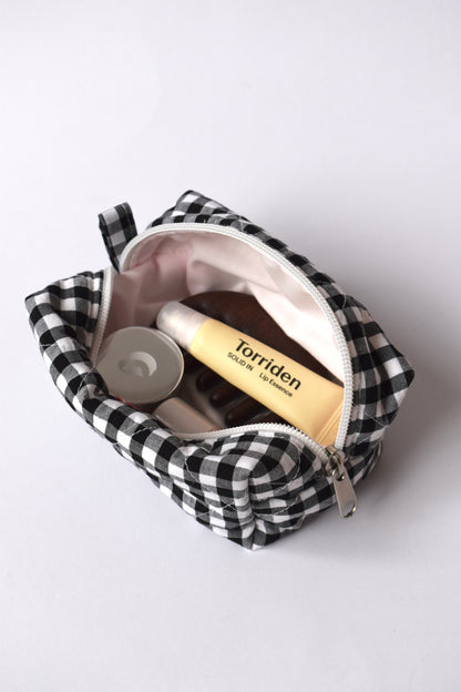 Gingham Mini Makeup Bag