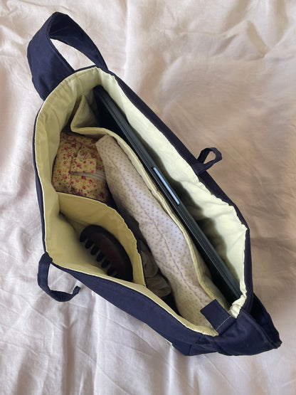 Navy Tote Bow Bag