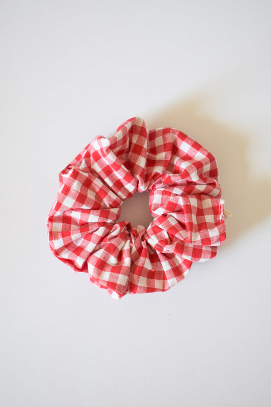 Red Gingham Scrunchie