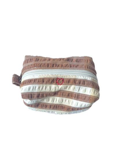 Seersucker Mini Makeup Bag