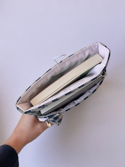 Cottage Blue Book Sleeve with Pocket