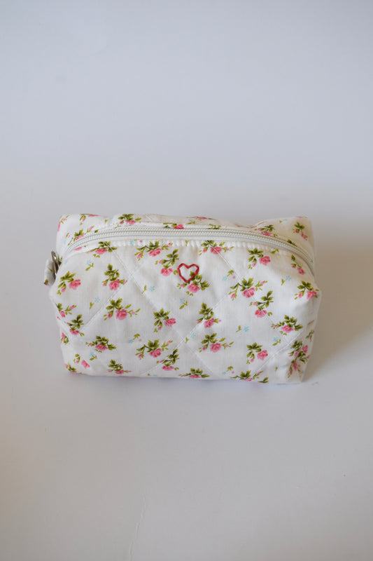 Vintage Floral Makeup Bag