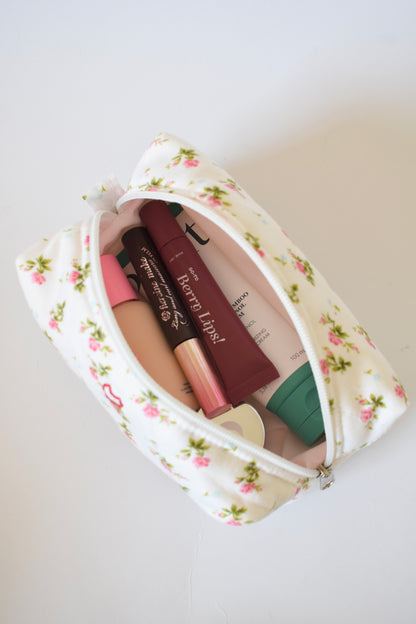 Vintage Floral Makeup Bag