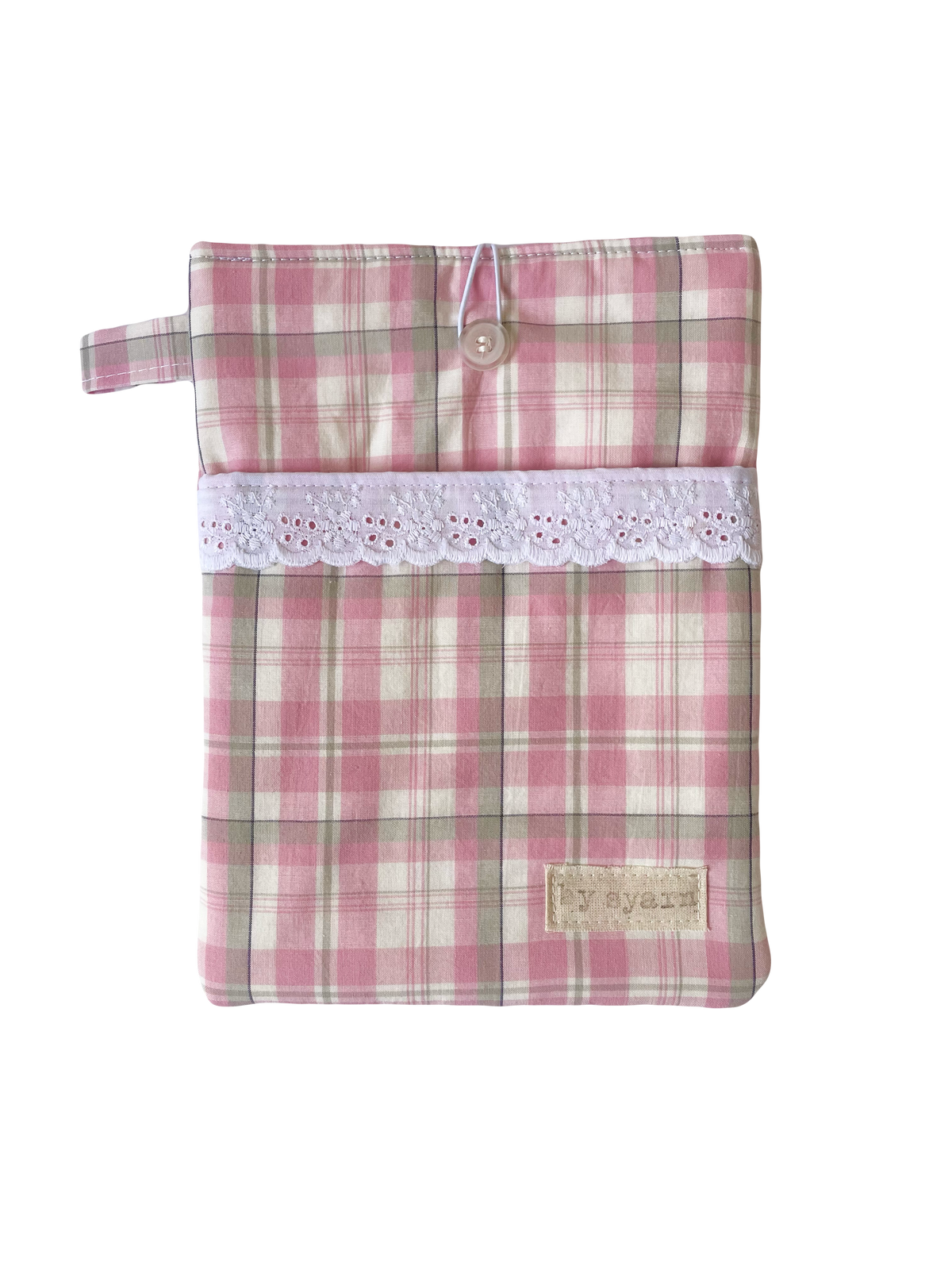 Strawberry Matcha Book Sleeve with Pocket