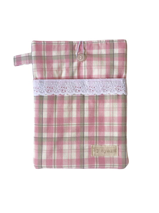 Strawberry Matcha Book Sleeve with Pocket