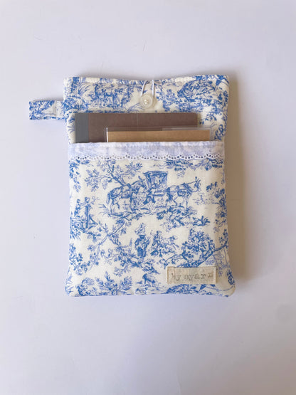 Toile De Jouy Book Sleeve with Pocket