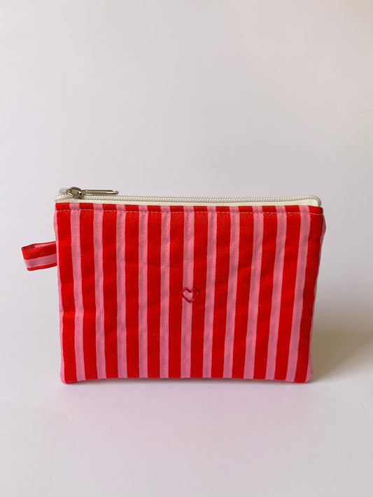 Blush Stripe Carry Pouch