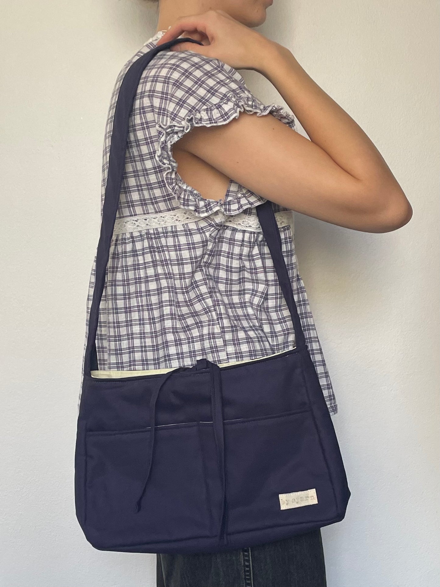 Navy Mini Bow Bag