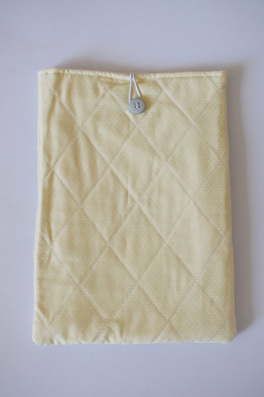 Yellow Polka Dot Large Book Sleeve