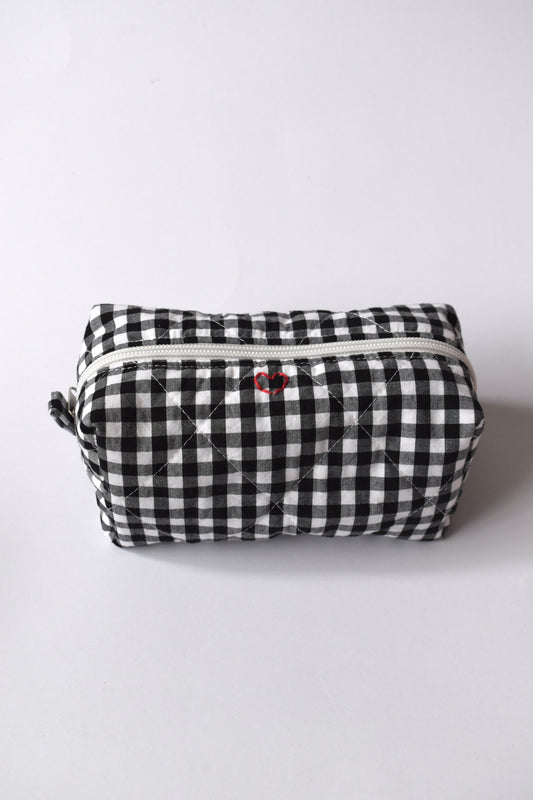 Gingham Makeup Bag