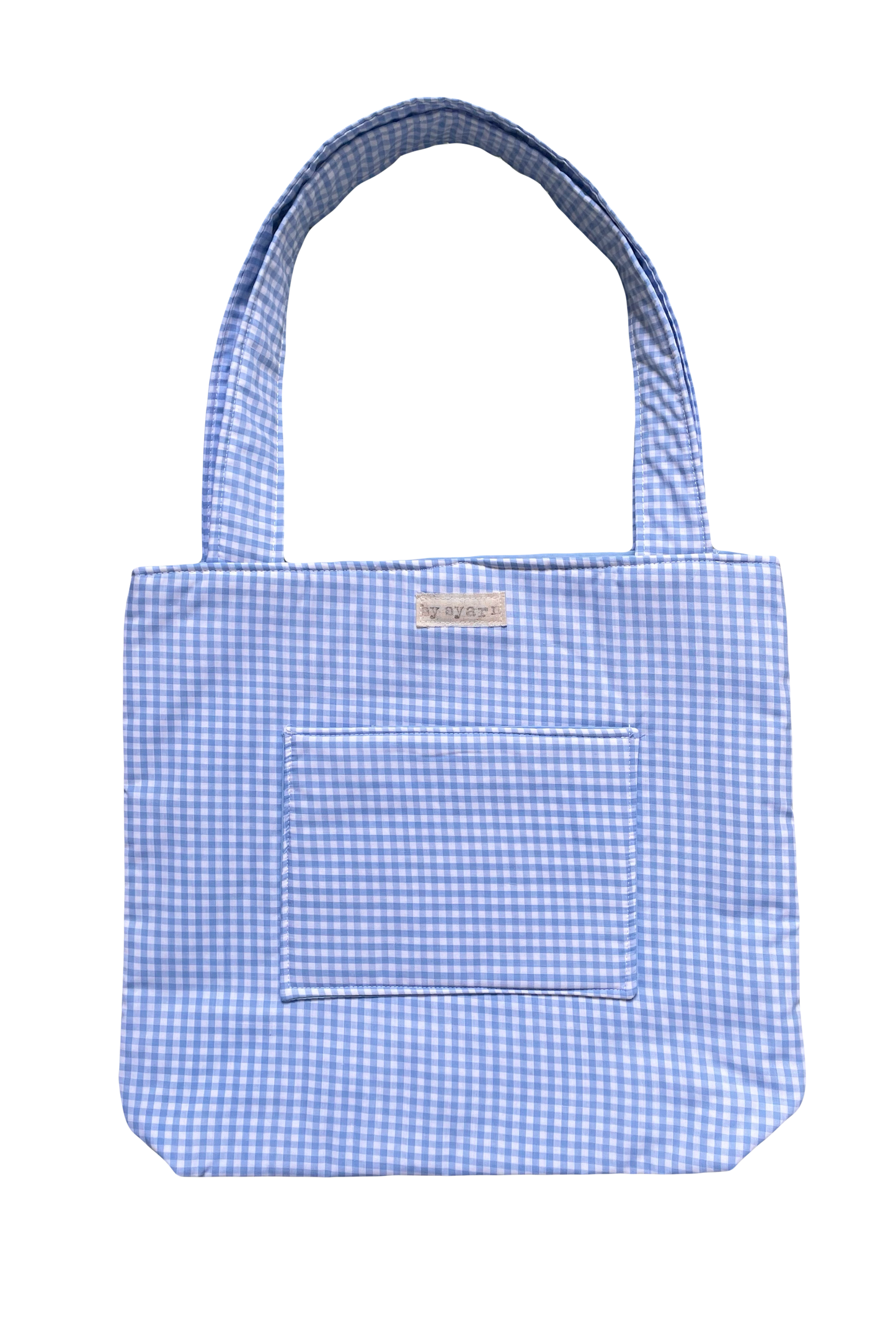 Blue Gingham Everyday Tote Bag