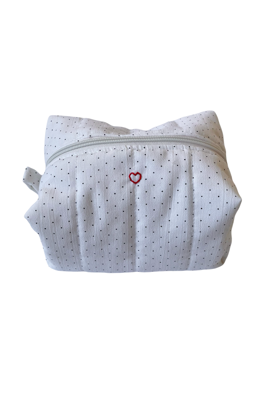 Polka Dot Jumbo Makeup Bag