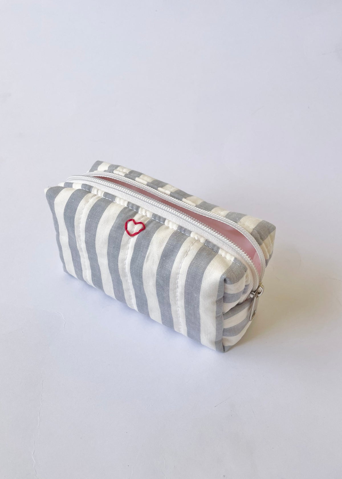 Grey Stripe Camera Pouch