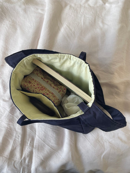 Navy Mini Bow Bag
