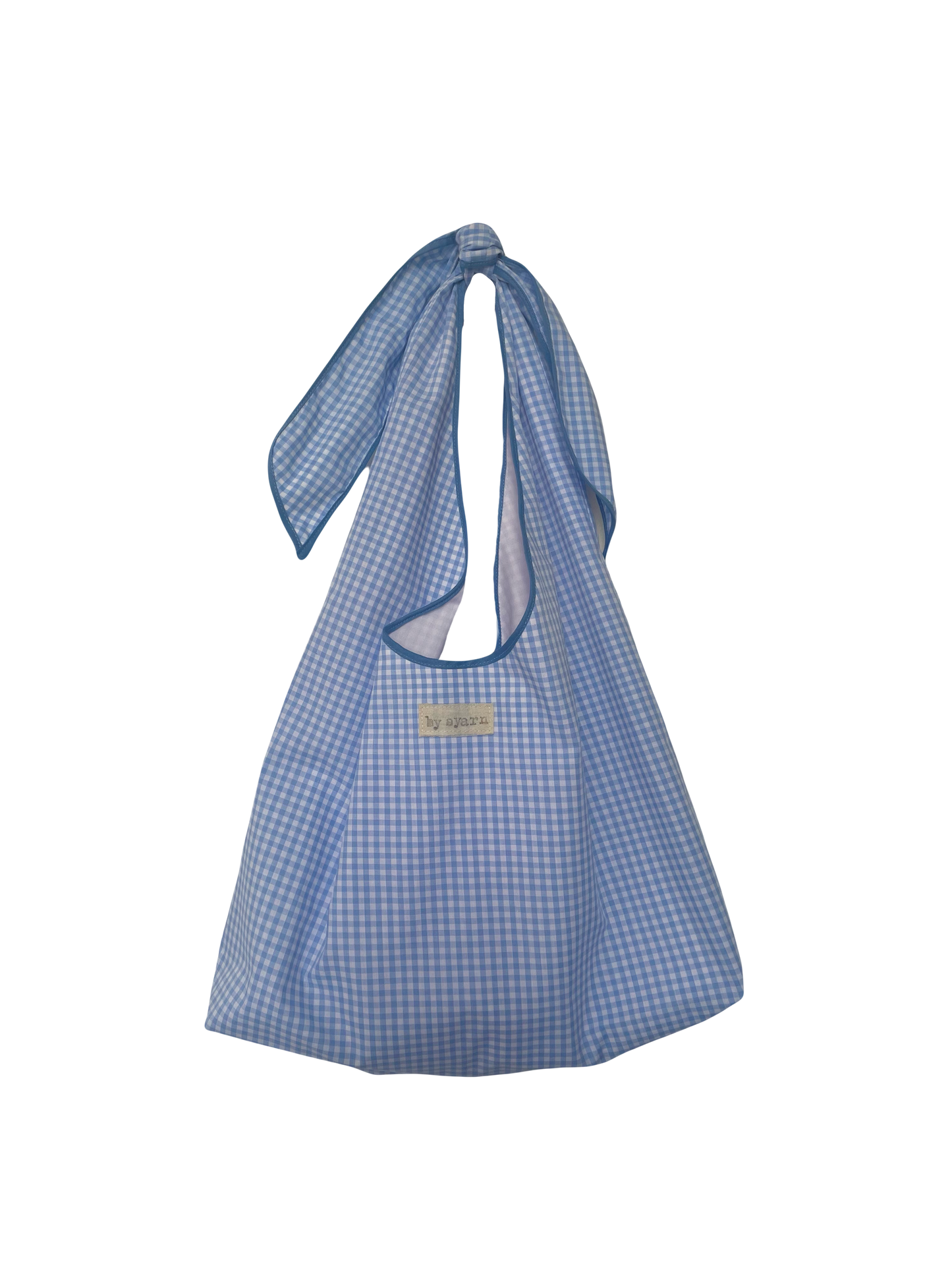 Blue Gingham Slouchy Bag