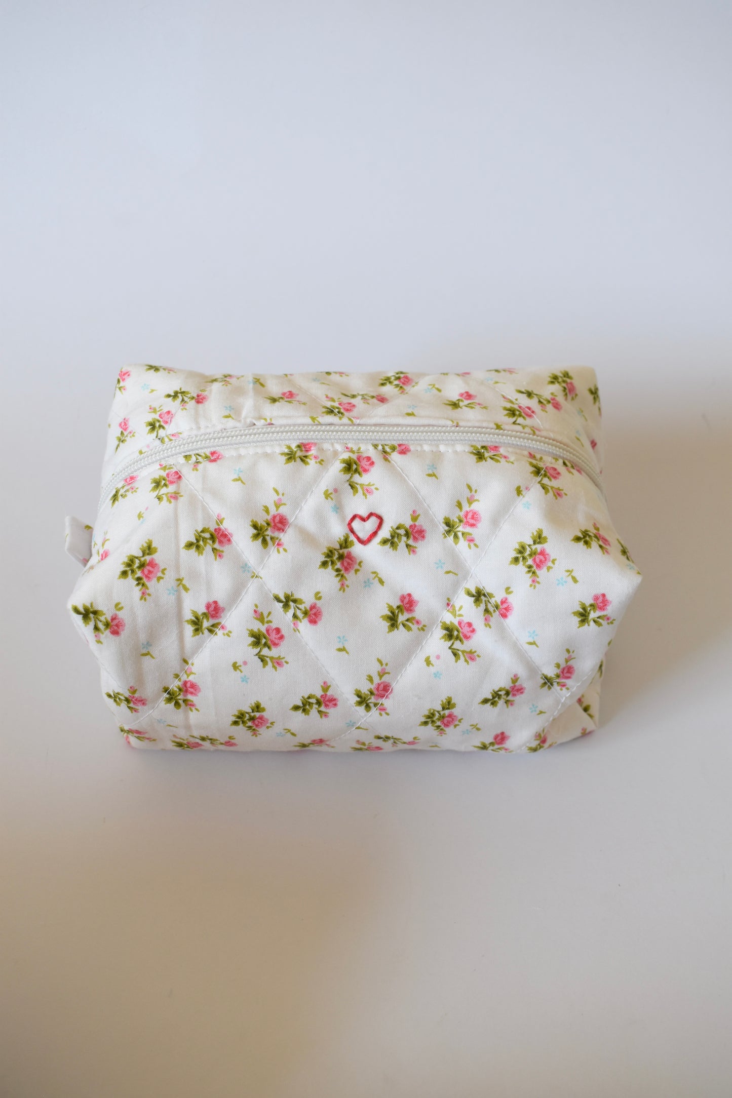 Vintage Floral Jumbo Makeup Bag