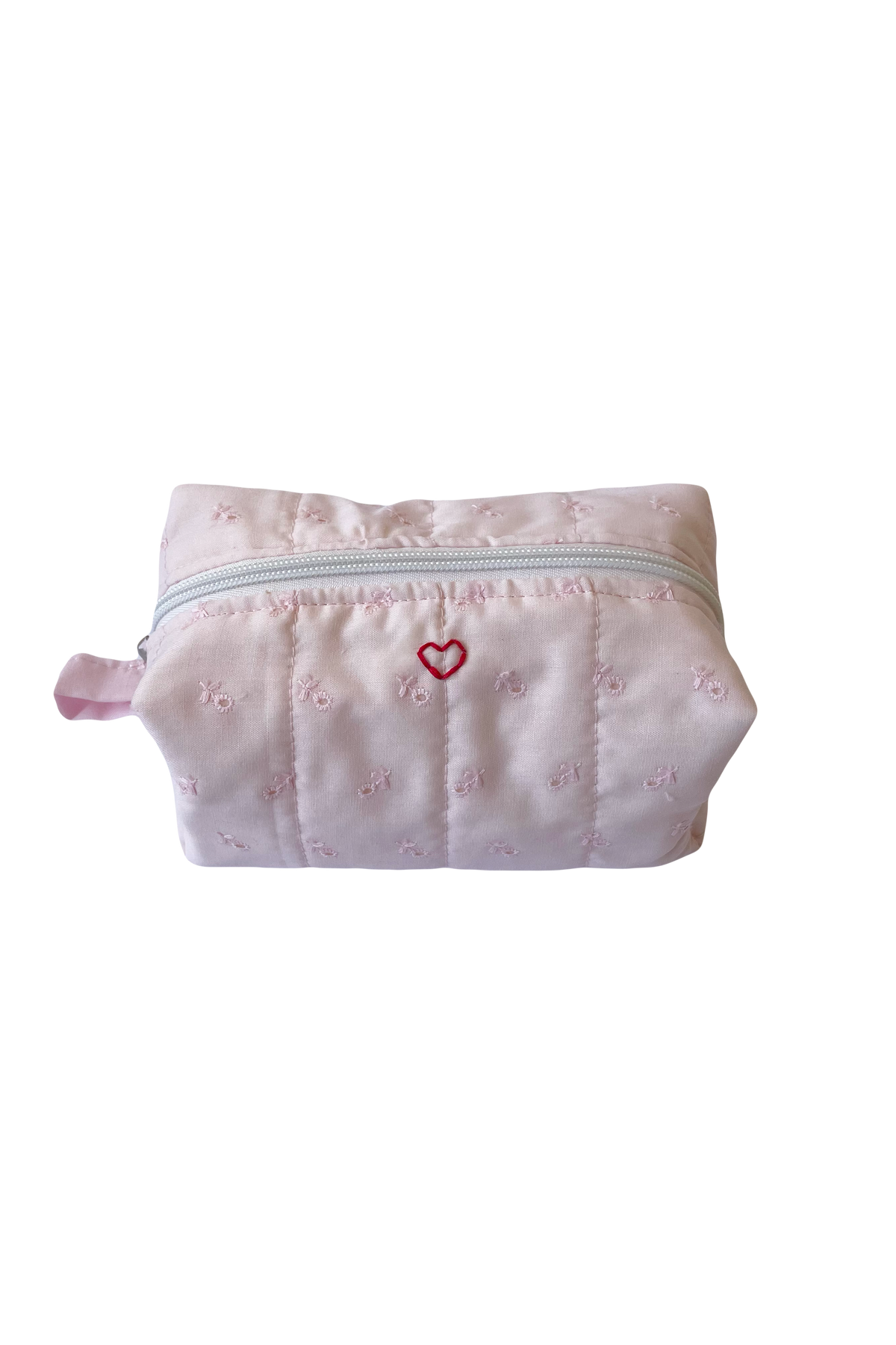 Pink Broderie Makeup Bag