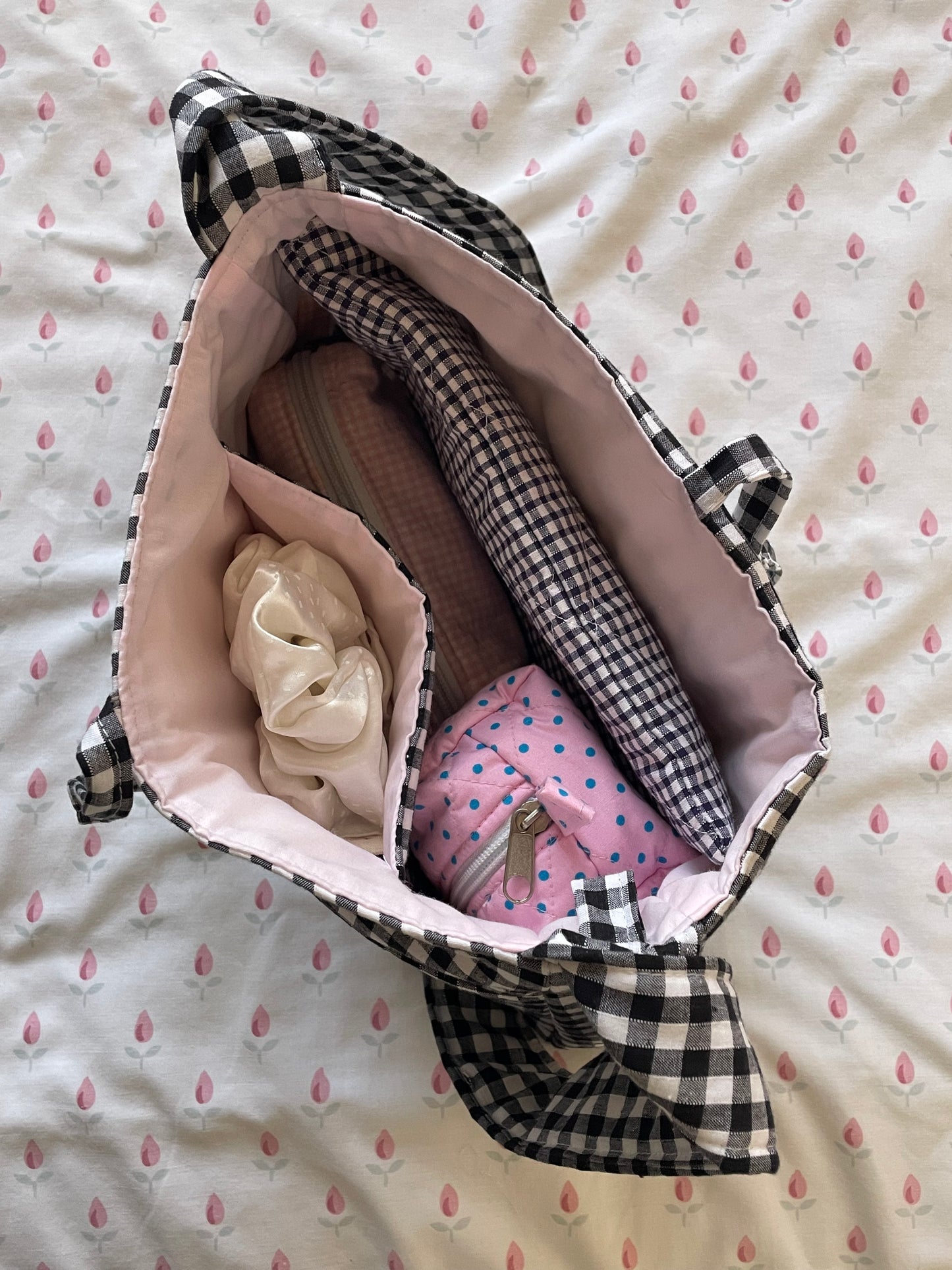 Gingham Mini Bow Bag