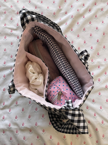 Gingham Mini Bow Bag