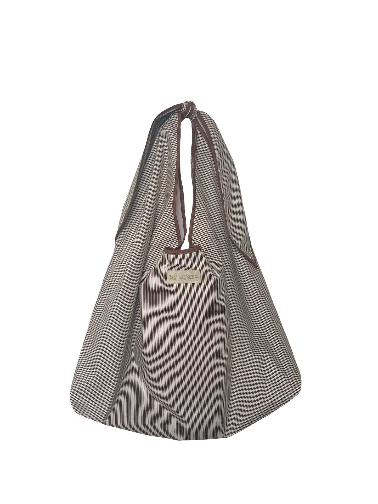 Brown Stripe Slouchy Bag