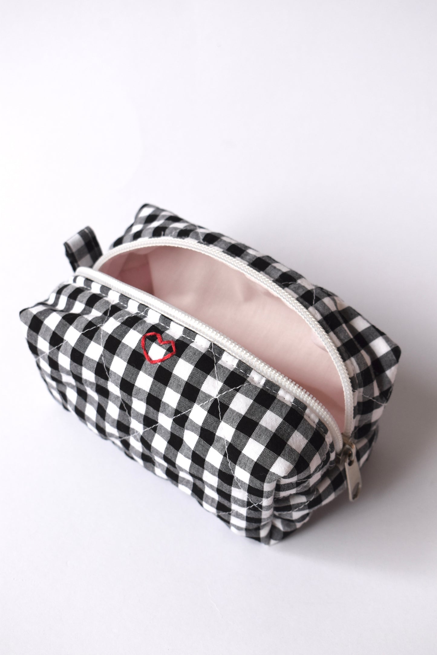 Gingham Mini Makeup Bag