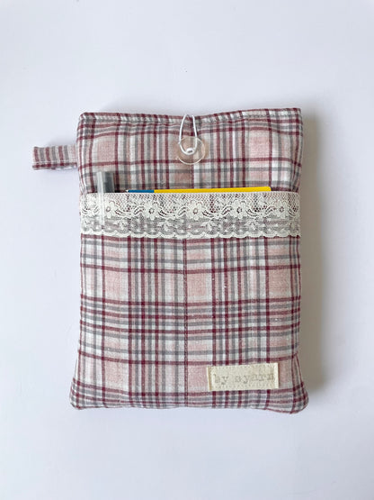 Mulberry Check Book Sleeve with Pocket