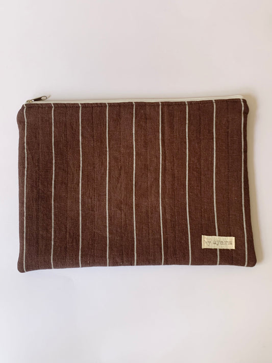 Brown Stripe Laptop Sleeve