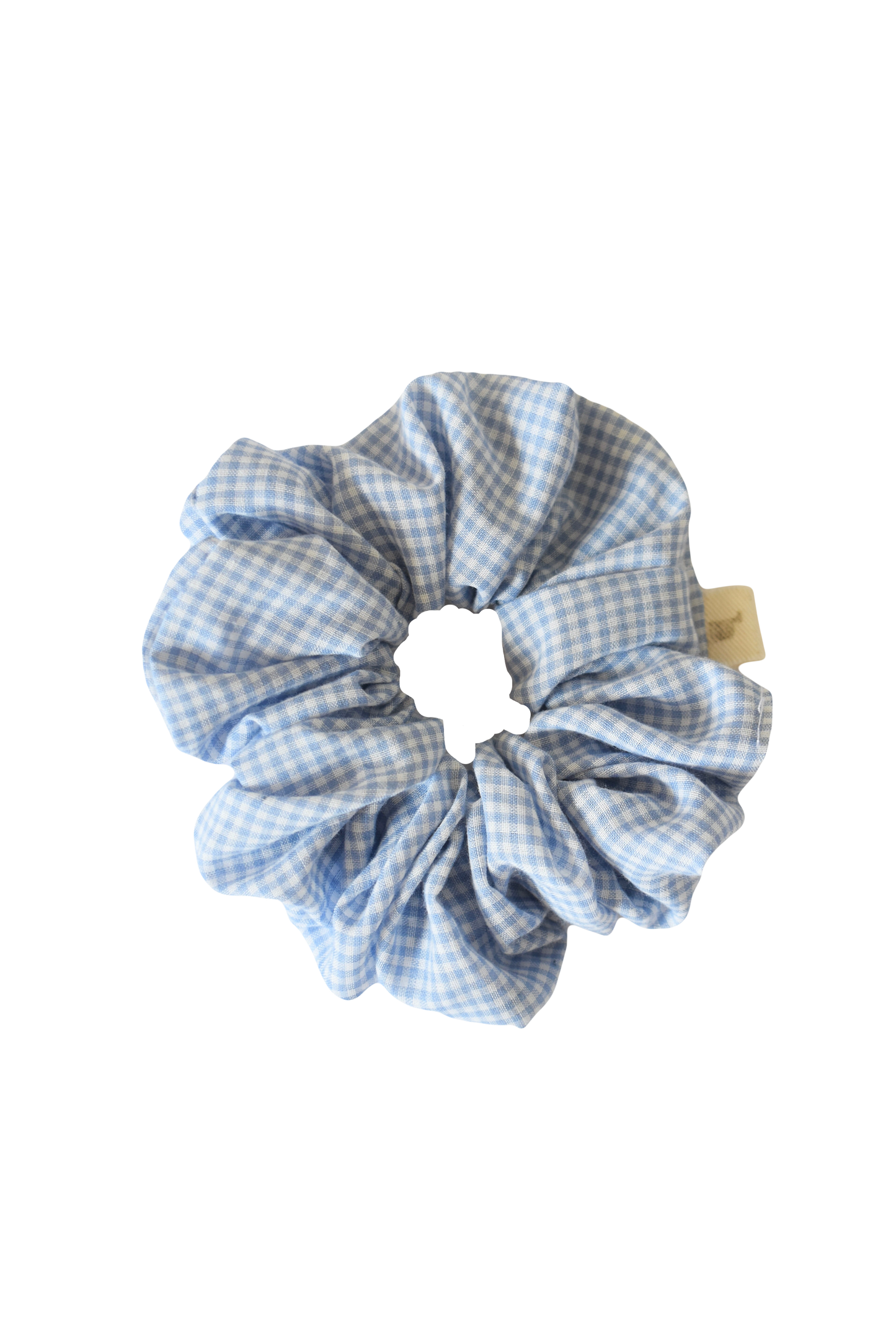 Blue Gingham Scrunchie