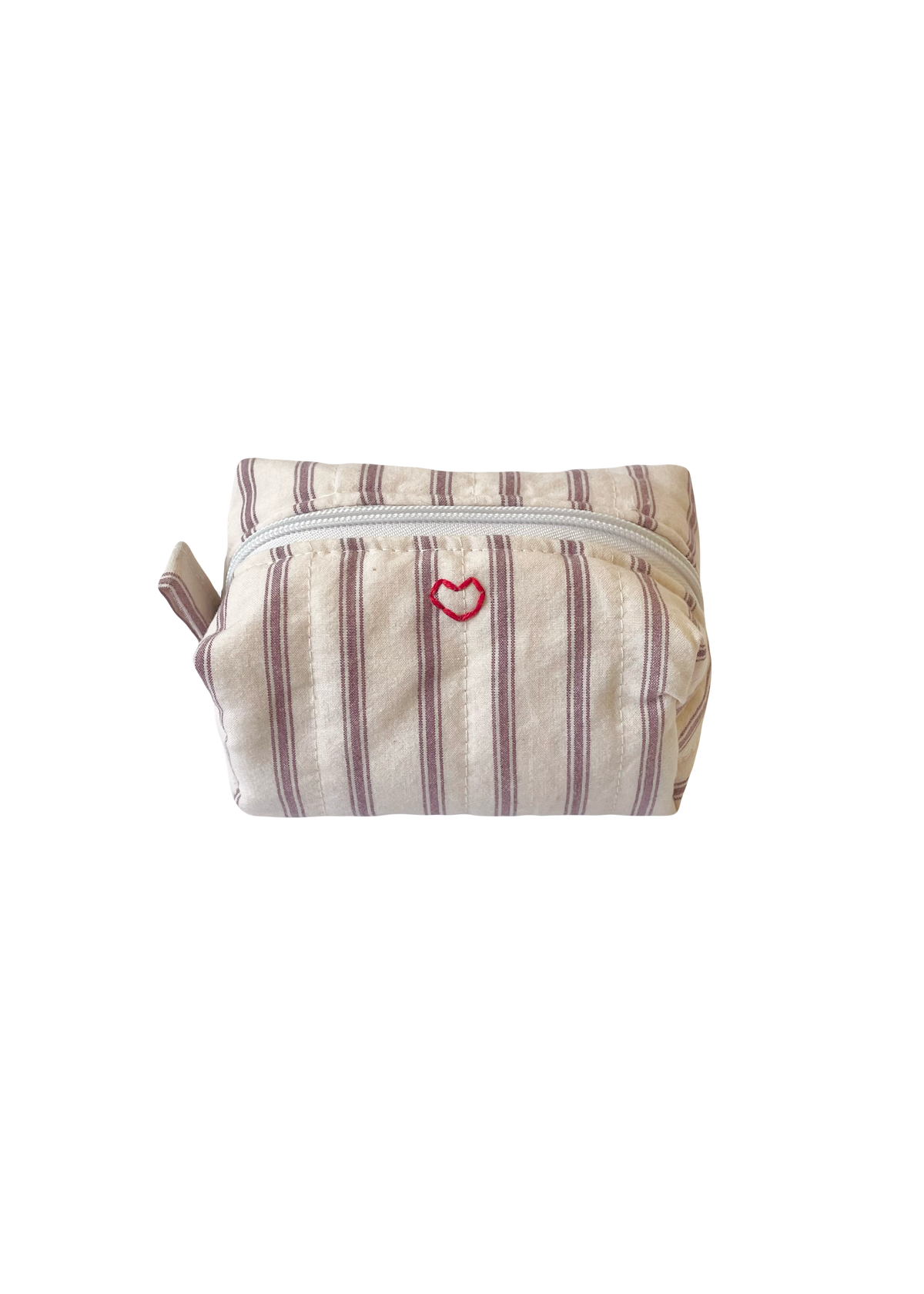 Mulberry Stripe Mini Makeup Bag